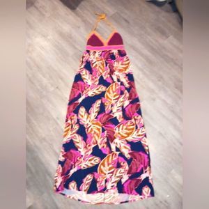 Mossimo Supply Company macrame knit maxi floral festival dress size large